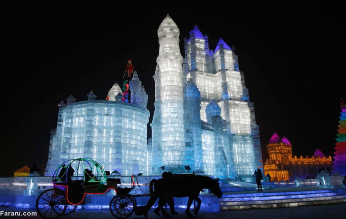 (تصاویر) جشنواره یخ و برف در چین