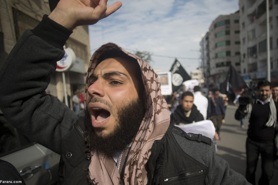 (تصاویر) تظاهرات داعشی‌ها در غزه