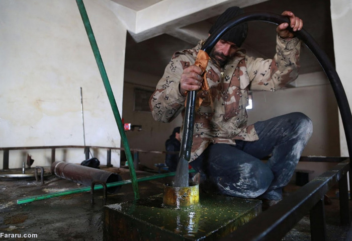 (تصاویر) تجارت نفتی داعش در سوریه