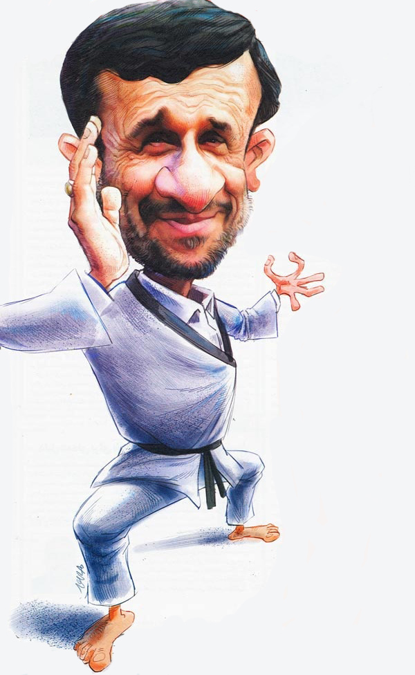 (کاریکاتور) احمدی نژاد وارد می‌شود