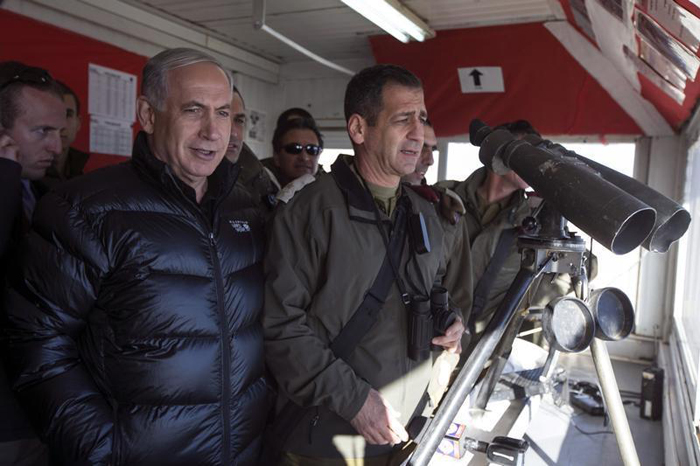 (تصاویر) نتانیاهو در مرز سوریه و اسرائیل