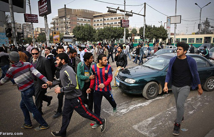 (تصاویر) تیرخوردن دختر جوان در قاهره