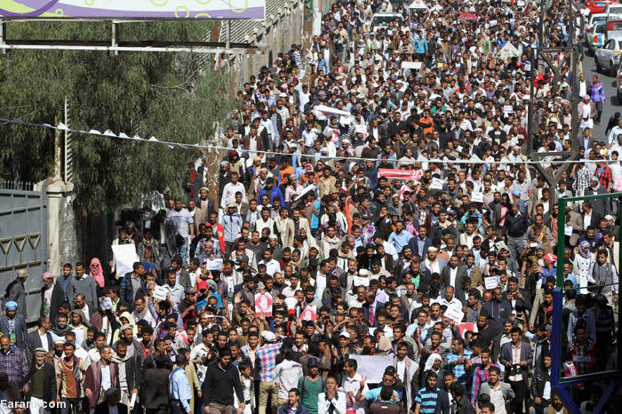(تصاویر) تظاهرات علیه حوثی‌ها در یمن