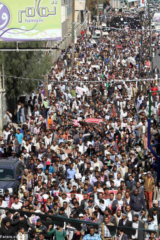 (تصاویر) تظاهرات علیه حوثی‌ها در یمن