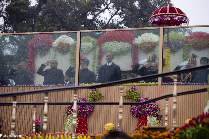 (تصاویر) متن و حواشی حضور اوباما در روز جمهوری هند