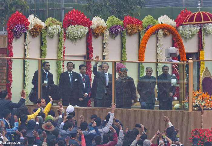 (تصاویر) متن و حواشی حضور اوباما در روز جمهوری هند