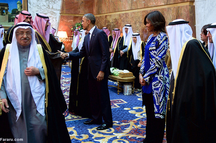 (تصاویر) اوباما و هیات عالی‌رتبه در ریاض