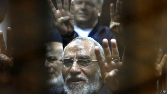 صدور حکم اعدام برای رهبر اخوان المسلمین مصر