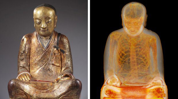 (تصویر) مجسمه هزارساله بودا یک مومیایی است