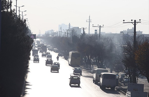 (تصاویر) آلودگی هوای اصفهان در مرز هشدار