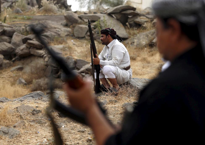 (تصاویر) نیروهای داوطلبان عربستان در مرز یمن