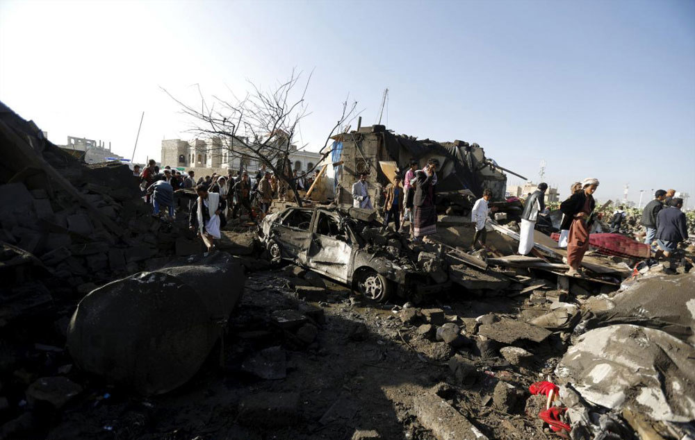 (تصاویر) حمله هوایی عربستان به یمن