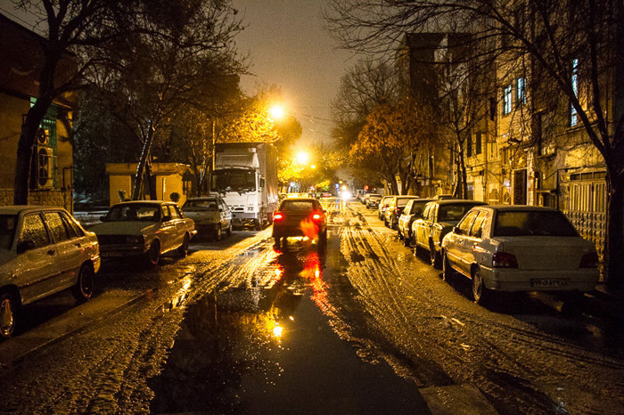 (تصاویر) بارش برف و تگرگ در تهران