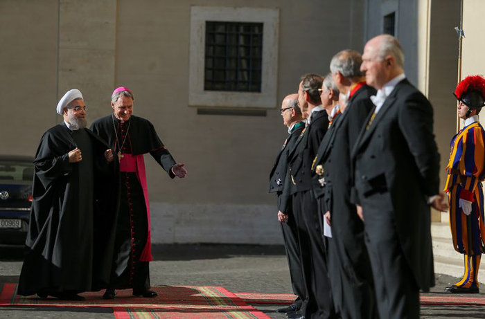 (تصاویر) دیدار روحانی با پاپ