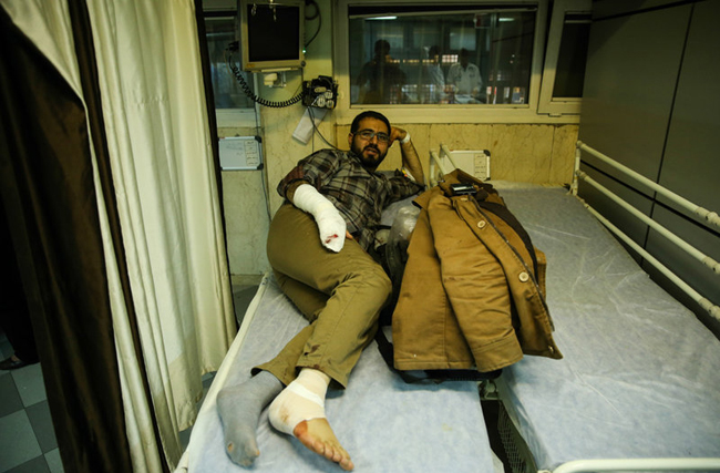 (تصاویر) مصدومان حادثه ی انفجار بازار تهران