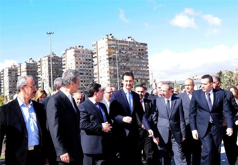 بشار اسد یک پروژه در قلب دمشق افتتاح کرد +(تصویر)