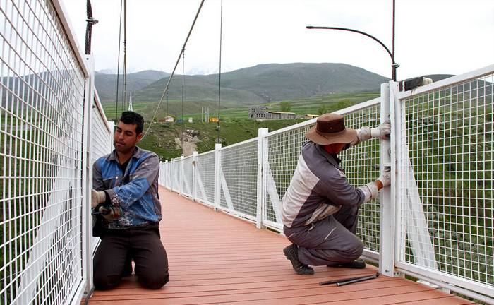 (تصاویر) مرتفع‌ترین پل معلق خاورمیانه در اردبیل