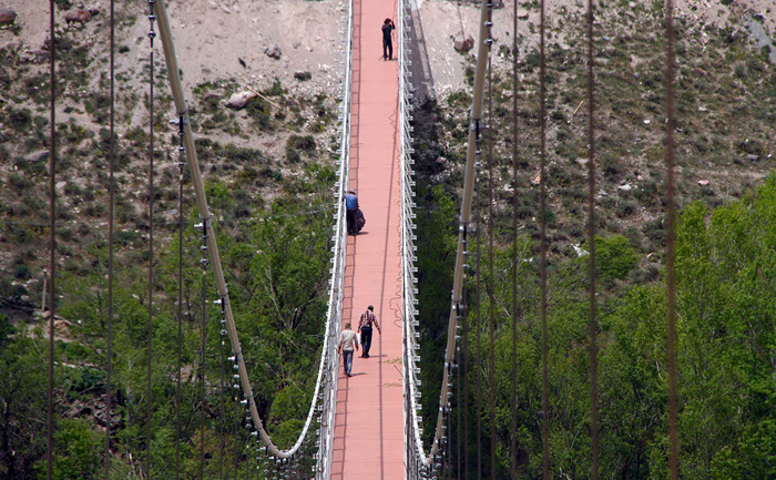 (تصاویر) مرتفع‌ترین پل معلق خاورمیانه در اردبیل