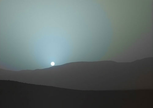 (تصاویر) غروب خورشید در مریخ