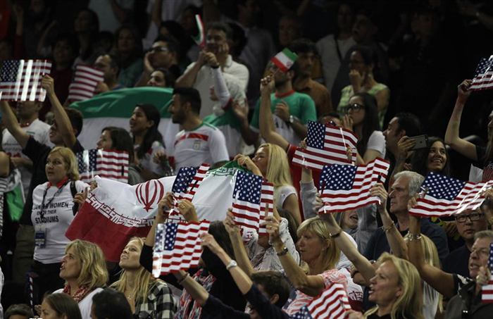 (تصاویر) دیدار والیبال ایران و امریکا