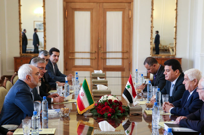 (تصاویر) دیدار ظریف با وزیرخارجه سوریه