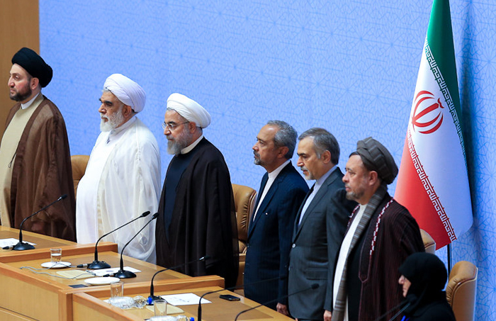 (تصاویر) روحانی در مجمع جهانی اهل‌بیت(ع)