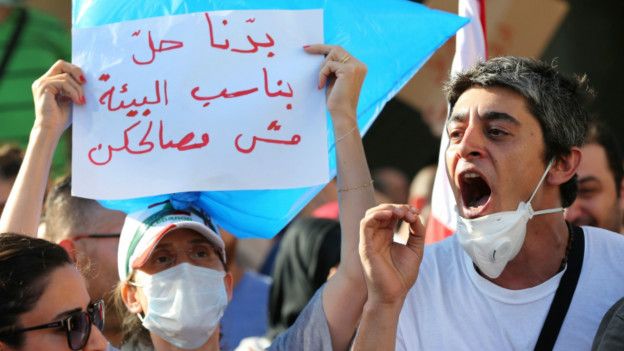 معترضان وزارت محیط زیست لبنان را اشغال کردند