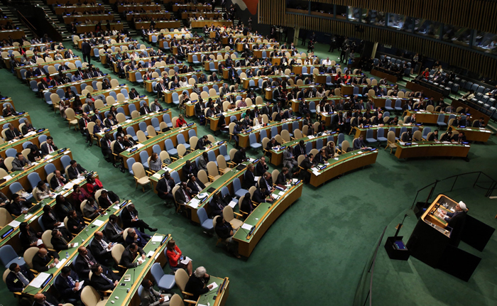 (تصاویر) سخنرانی روحانی در سازمان ملل