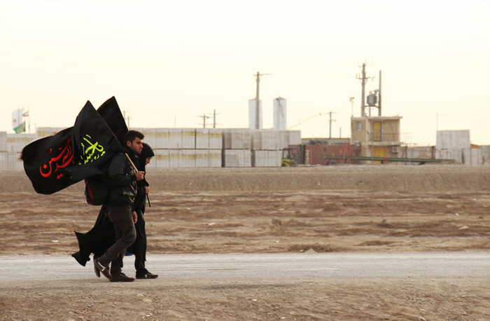 (تصاویر) زائران اربعین در مرز شلمچه