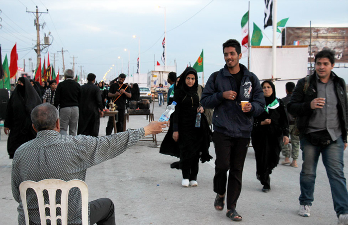 (تصاویر) زائران اربعین در مرز شلمچه