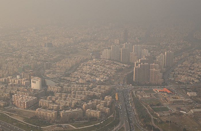 (تصاویر) آلودگی هوای تهران در وضعیت قرمز