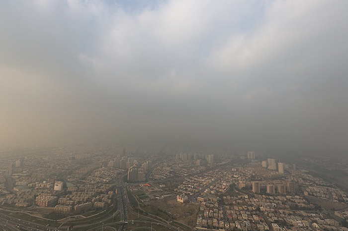 (تصاویر) آلودگی هوای تهران در وضعیت قرمز