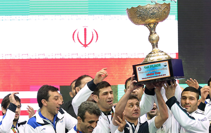 (تصاویر) جشن قهرمانی کشتی‌گیران ایران