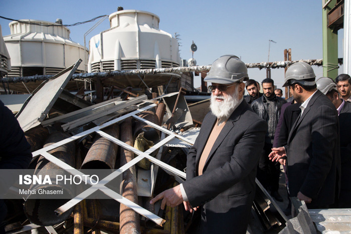 (تصاویر) روند تخریب طبقه هفتم علاءالدین