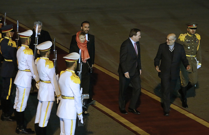(تصاویر) ورود نخست وزیر سوئد به تهران