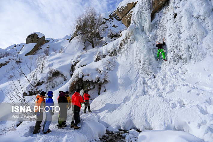 (تصاویر) آبشار گنجنامه یخ بست