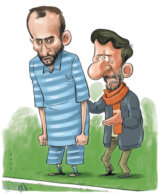(کاریکاتور) تعویض طلایی احمدی‌نژاد!