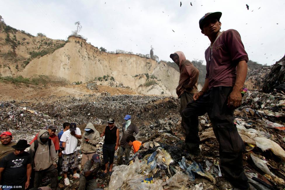 (تصاویر) رانش مرگبار زباله دانی در گواتمالا