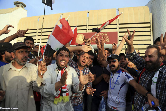 (تصاویر) پارلمان عراق در اشغال معترضان