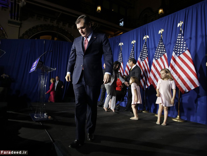 (تصاویر) تد کروز از انتخابات امریکا کنار رفت
