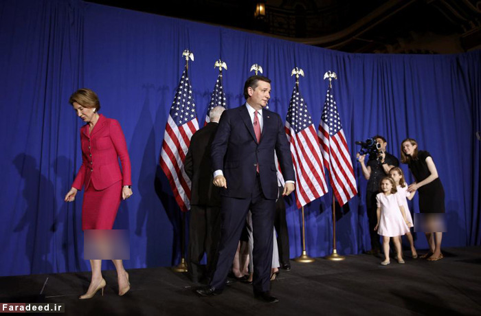(تصاویر) تد کروز از انتخابات امریکا کنار رفت