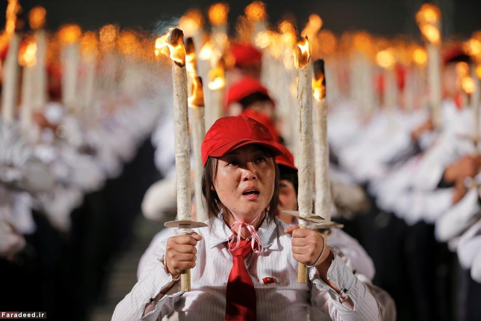 (تصاویر) جشن و پایکوبی در پایتخت کره‌شمالی