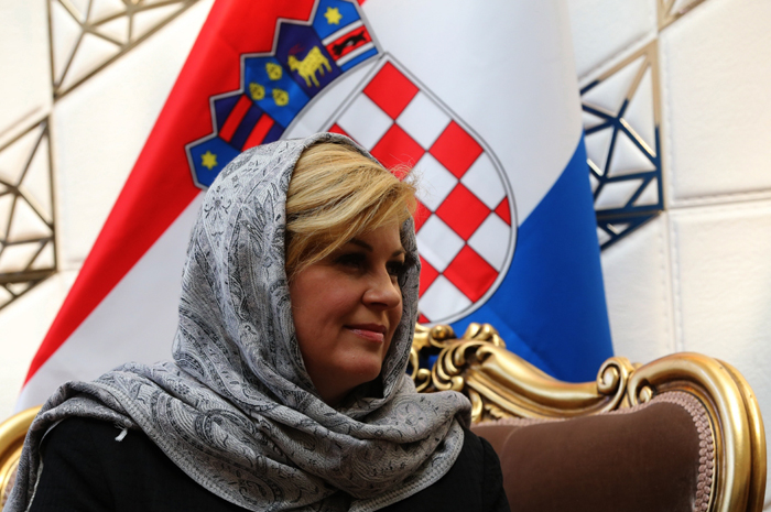 (تصاویر) ورود رئیس‌جمهور کرواسی به تهران