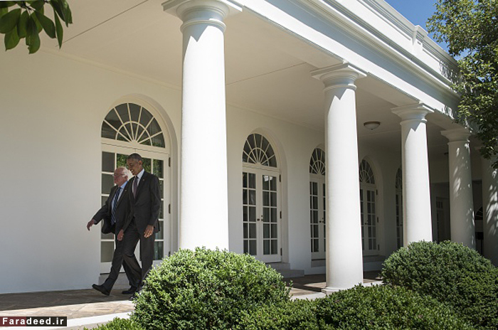 (تصاویر) دیدار سندرز و اوباما در کاخ‌سفید