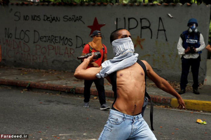 (تصاویر) شورش مردم گرسنه در ونزوئلا