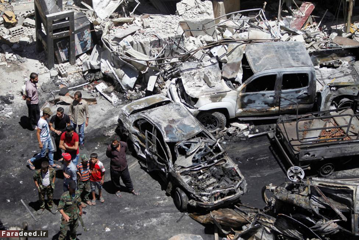 (تصاویر) حمله داعش به محله شیعیان دمشق