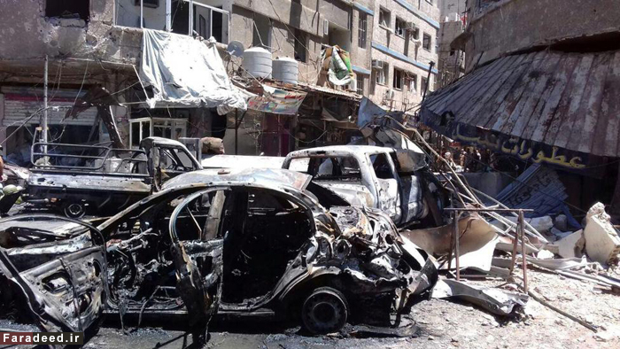 (تصاویر) حمله داعش به محله شیعیان دمشق