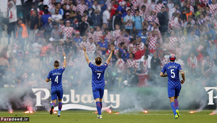 (تصاویر) آشوب هواداران کرواسی در ورزشگاه