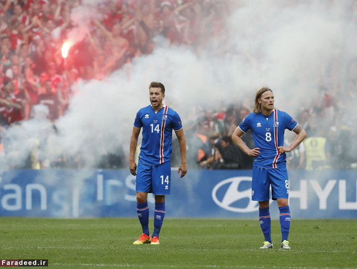 (تصاویر) آشوب هواداران ایسلند و مجارستان