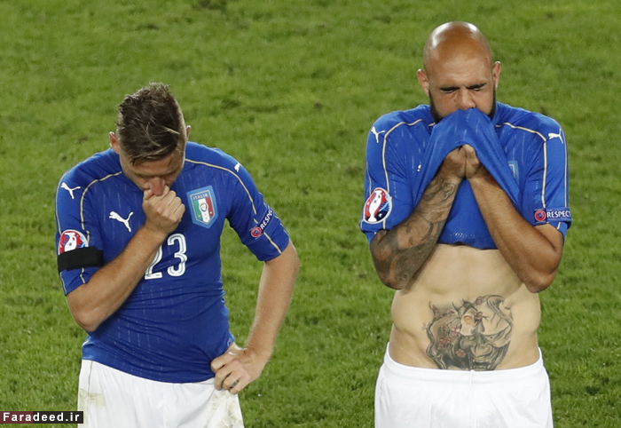 (تصاویر) حدف ایتالیا در ضربات پنالتی